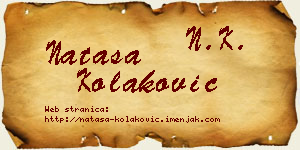 Nataša Kolaković vizit kartica